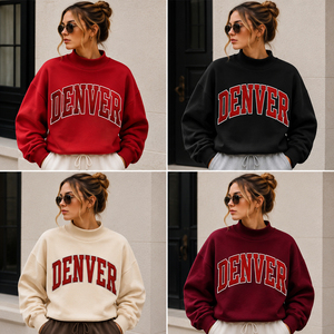 เสื้อคลุมสโมสรนักเรียนแบบขายส่ง ไม่มีลาย สำหรับงานคืนสู่เหย้า  แบบเดนเวอร์  ตกแต่งด้วยผ้าเชนิลล์  ชุดนักเรียน  คอกลม  ใส่ได้ในฤดูหนาว  ทรงโอเวอร์ไซส์ - Product Image 3