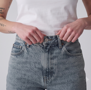 <b>Women</b> Washed Denim Pants <b>Button</b> Waist Casual <b>Jeans</b> Pants <b>Women's</b> Latest Mens <b>Jeans</b> Denim Pants Customized Style Wholesale - Product Image 2