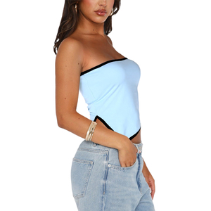 Women's Sleeveless Tube <b>Top</b> Solid Color Yoga Sports Tank Hollow Out Fit with Fresh Active Charm in Trendy Style custom OEM - Product Image 4