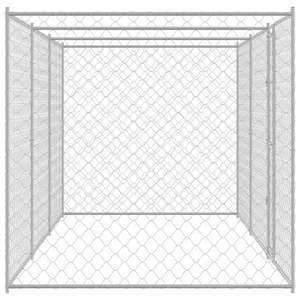 Jaula para Perros de Acero Galvanizado Plateado 236.22 X 78.74 X 78.74 Pulgadas, Puertas y Corrales para Mascotas - Product Image 5