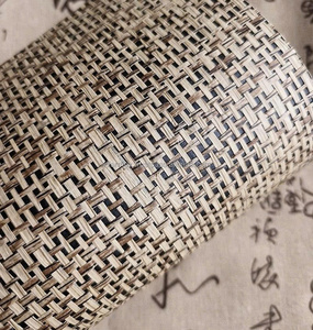 Papel Tapiz Decorativo Ecológico de Rafia, Revestimiento de Pared Texturizado de Fibra Natural Tejida a Mano, Material Decorativo para Muebles Hecho a Mano - Product Image 1