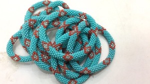 Blue Shade Glass <b>Beads</b> Children's Romantic Gift Beaded <b>Bracelets</b> - Product Image 4