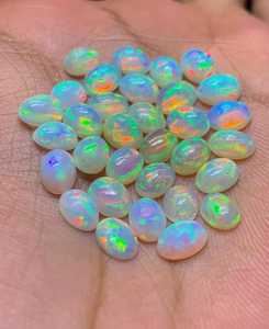 Opale naturelle cabochon, pierre précieuse ovale polie, pour la création de bijoux, prix de gros disponible. - Product Image 1