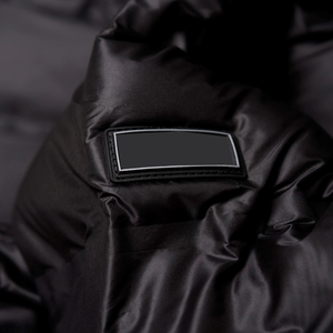 Veste longue matelassée à capuche pour homme, manteau d'hiver en duvet noir coupe-vent décontracté épais avec fermeture éclair sur le devant - Product Image 5