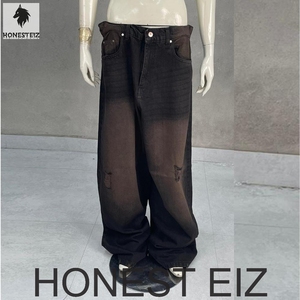 กางเกงยีนส์ทรงบูทคัทสำหรับผู้หญิง ยี่ห้อ HONEST EIZ ระบายอากาศได้ดี ผ้ายีนส์สโตนวอช เอวต่ำ ทรงปกติ ความยาวเต็มตัว สไตล์ลำลอง วินเทจ ผลิตจากวิสโคส/โพลีเอสเตอร์ - Product Image 5