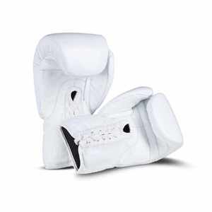 Gants de boxe en cuir véritable avec impression de logo personnalisé, gants de boxe professionnels à lacets pour adultes, gants de boxe avec logo personnalisé - Product Image 5
