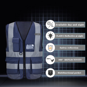 Chaleco de Seguridad de Malla para Verano, Material Reflectante de Alta Visibilidad, Ligero, para Clima Cálido, Equipo de Protección para Obras de Construcción - Product Image 5