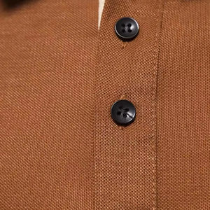 Camiseta de golf azul marino de alta calidad 100% algodón, camiseta deportiva para hombre, polos de golf personalizados con logotipo bordado - Product Image 6