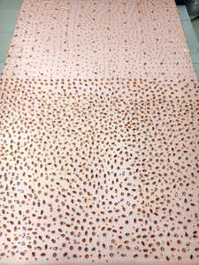 Nouveau style dentelle française 3D blanche motif floral fantaisie tissu en tulle de mariée fait main avec strass 5 yards de luxe - Product Image 3