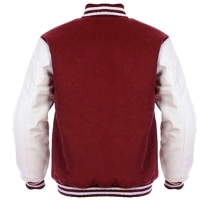 <b>Mens</b> 100% Wool Varsity <b>Jacket</b> Long Sleeve Baseball Letterman Style Patches Custom Logo Design - Product Image 1