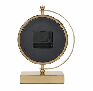 Reloj de Mesa de Metal Premium con Esfera de Números Romanos y Marco Circular Decorativo para Decoración de Hogar, Oficina, Escritorio y Sala de Estar - Product Image 5