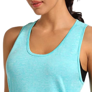 Débardeur de sport pour femme, dos nageur, léger, séchage rapide, respirant, sans manches, pour la gym et l'entraînement, fournisseur OEM - Product Image 3