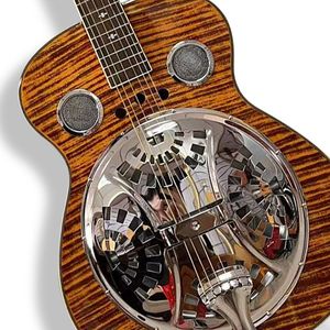 Chitarra Resonator in Metallo Full-Size per Principianti con Manico Circolare e Preamplificatore Integrato - Ideale per Stili Musicali Tradizionali - Product Image 5