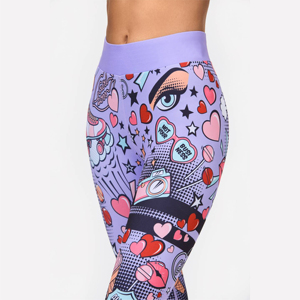 Leggings Profesionales 100% Algodón, Impresión por Sublimación Personalizada de Alta Calidad, Precio Razonable, Último Estilo, Servicios OEM, Logotipo en la Cintura - Product Image 6