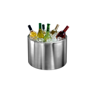Wine <b>Cooler</b> Ice Bucket <b>Drinks</b> Bowl Hammered Polished Finish Stainless Steel Sustainable Classic Design 5L Capacity Personalized - Product Image 2