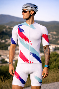 เสื้อเจอร์ซีย์ปั่นจักรยานดีไซน์ใหม่ ระบายอากาศได้ดี ป้องกันแบคทีเรีย พิมพ์ลายชื่อทีมแบบดิจิทัล โพลีเอสเตอร์ 100% สายปรับได้ รับผลิตแบบ OEM - Product Image 2