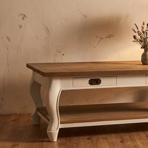 Mesa de Centro Ello de Diseño Escandinavo, Moderna, con Acabado de Madera de Ratán Natural, Mueble Ecológico para Decoración de Sala de Estar - Product Image 3