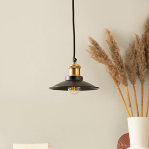 Lámpara Colgante Redonda de Metal con Diseño Martillado, Acabado Negro, para Techo, Decoración de Interiores para el Hogar - Product Image 5