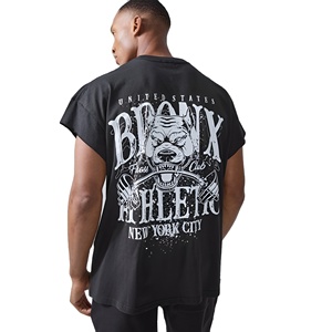 เสื้อยืดโอเวอร์ไซส์ทรงหลวม ผ้าคอตตอนหนา 300 กรัม พิมพ์ลายโลโก้ สตรีทแวร์ ผลิตในปากีสถาน - Product Image 1