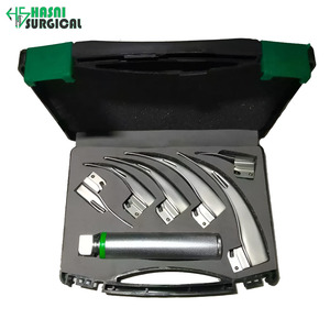 Hasni Surgical Fiber Optic <b>Mac</b> Laryngoscope Blades 000,1,2,3,4 Manual Handle German Stainless Steel CE Certified ENT Diagnostic - Product Image 3