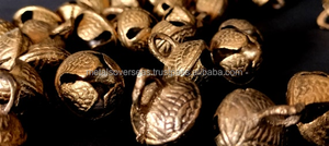 ชุดกระดิ่งทองเหลืองชุบโลหะ 100 ชิ้น ขนาด 8 มม. งานศิลปะพื้นบ้านแบบวินเทจ พิมพ์ลายดิจิทัล สไตล์ยุโรป สำหรับตกแต่งบ้าน - Product Image 4