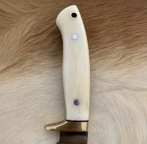 Cuchillo de Caza Hecho a Mano de Acero Inoxidable de Grado Industrial con Mango de Hueso y Funda de Cuero para Acampar al Aire Libre - Product Image 2