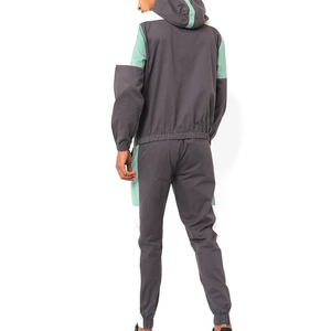 Ensemble de survêtement unisexe en polyester épais, style streetwear, couleur unie, avec logo personnalisé, comprenant un sweat à capuche uni et un pantalon de jogging décontracté pour homme - Product Image 6