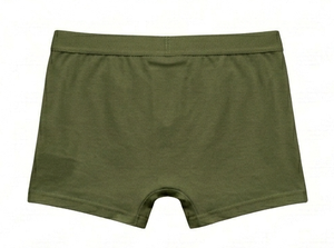 Boxers pour hommes vert olive en tissu tricoté Spandex/Modal, confortables, lavables en machine, coupe classique, logo personnalisé, coutures invisibles - Product Image 2