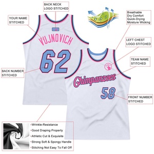 Camiseta de Baloncesto Personalizada sin Mangas con Nombre y Número del Equipo, de Malla de Poliéster, para Hombre, Unisex, para Todas las Temporadas - Product Image 2