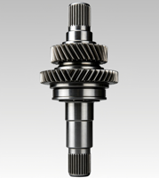 Arbre d'engrenage de transmission haute précision, forgé sur mesure en 42CrMo GCr15, traité thermiquement pour boîte de vitesses de machines de construction lourdes