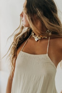 Women's 100% Cotton Gauze Maxi Dress | Sleeveless Spaghetti Strap Loose Fit Summer <b>Beach</b> Resort Wear Slits | Eco-Friendly Custom - Product Image 4