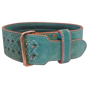 Cinturón de Levantamiento de Pesas de Cuero Genuino Color Verde Azulado, de Alta Calidad, Diseño Superior, Precio Razonable, Gran Venta a Bajo Costo - Product Image 1