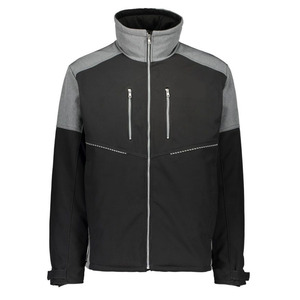 Veste softshell à capuche pour homme, orange et noir, style sportif, fermeture éclair, vêtements d'extérieur pour l'hiver - Product Image 6