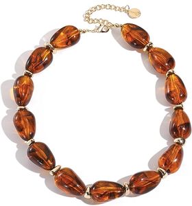 Necklaces for Women Resin Statement Handmade Colorful <b>Large</b> <b>Beads</b> Boho Choker Necklace Jewelry for Women - Product Image 1