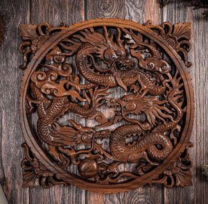 Statue de dragon en bois sculptée à la main pour la décoration de la maison, sculpture de dragon en bois en gros, décoration Feng Shui par AYAANS CREATIONS - Product Image 1