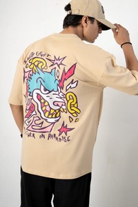 mens oversized modern drop shoulder t shirt loose fit heavy cotton blank tshirt manufacturer supplier - Product Image 2