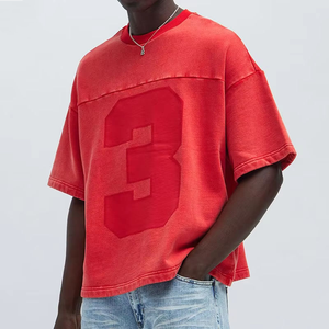 Hot Selling Acid Wash Vintage Streetwear T-Shirt Heavyweight 100% Cotton Oversized <b>Drop</b> Shoulder Graphic <b>Box</b> Fit Men's Tee shirt - Product Image 2