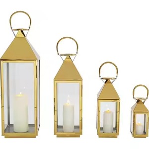 Lanterne en métal décorative pour table, porte-bougie pour mariage, fête, restaurant, hôtel, maison, jardin, centre de table - Product Image 5
