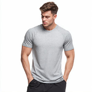 T-shirt de sport athlétique à manches courtes pour homme – Qualité supérieure, respirant, séchage rapide, coupe ample en polyester/coton - Product Image 4