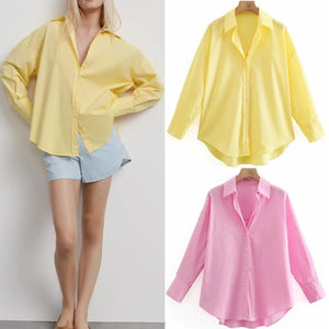 Chemisier et chemises pour femmes, style européen et américain, nouveautés estivales, personnalisables - Product Image 3