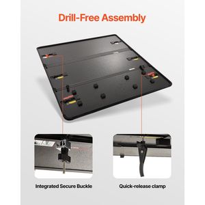 Copertura Tonneau Tri-Fold 6.75 per Ford F-250 F-350 Super Duty Styleside 1999-2024, Compatibile con Cassoni da 81-82 Pollici, Adatta per Motori 6.7 - Product Image 5