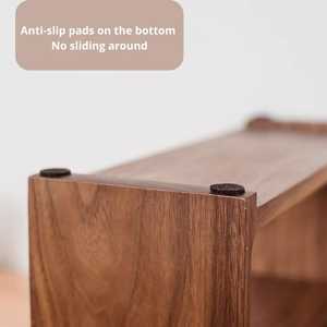Wooden Three Tier Corner <b>Storage</b> <b>Rack</b> 27.16W x 14.8H Standing Type for <b>Kitchen</b> Countertop Minimalist Style Durable - Product Image 6