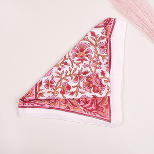Pañuelo de Algodón Orgánico con Estampado Artesanal, Estilo Indio Tradicional con Diseño Floral, Pañuelo de Algodón Unisex Hecho a Mano de Lujo, Venta al Por Mayor - Product Image 2