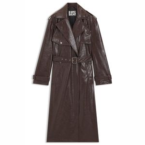 Manteau long en cuir de haute qualité pour homme avec poches latérales, vêtements d'hiver, prix de gros, manteau en cuir de bonne qualité - Product Image 2