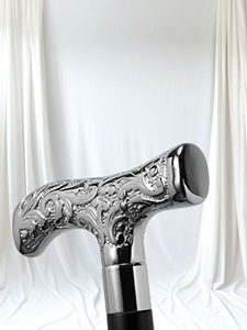 Bâtons de marche rustiques modernes en bois naturel écologique avec poignée en laiton poli, idéaux pour les cadeaux - Product Image 5