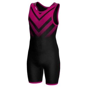 Combinaison de lutte 100% polyester respirante à séchage rapide avec logo frontal Prix FOB Expédition CIF Livraison DDP Production rapide Service OEM - Product Image 5