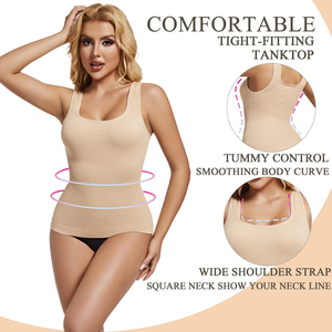 Camiseta Moldeadora de Compresión de Cuello Cuadrado de Calidad Superior para Mujer, Control de Abdomen, Adelgazante, Uso Diario Básico, Personalizable - Product Image 5