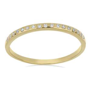 Anillo de Boda de Diamantes Redondos de Doble Corte Cultivados en Laboratorio para Mujer, Anillo de Oro Sólido de 14K, Anillo Delicado Apilable para Aniversario - Product Image 2