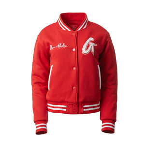 TRENDY <b>WOMEN</b> CROPPED LETTERMAN <b>JACKET</b> <b>VARSITY</b> <b>BOMBER</b> CUSTOM EMBROIDERY LOGO STREETWEAR Y2K FASHION WHOLESALE OEM SUPPLIER - Product Image 5