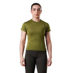 Vente chaude femmes Compression T-Shirt à manches courtes séchage rapide respirant Fitness porter haut Slim Fit chemise d'entraînement pour les femmes - Product Image 3